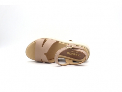 Sandale femei Lui Shoes, cod 2S697, seria ELVIS, bej, piele naturala