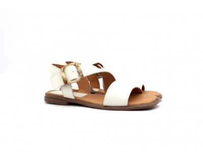 Sandale femei Lui Shoes, cod 2S698, seria ELVIS, alb, piele naturala