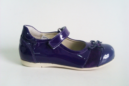 Pantofi copii fete LM, cod 6P45, seria PASQUALINA, mov, piele naturala