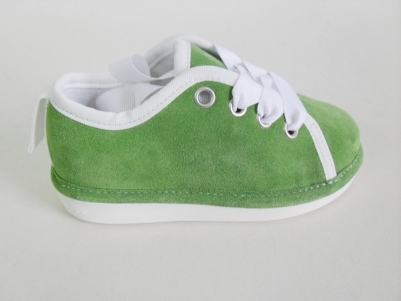 Pantofi sport copii LM, cod 3A138, seria CHICK, verde, piele naturala