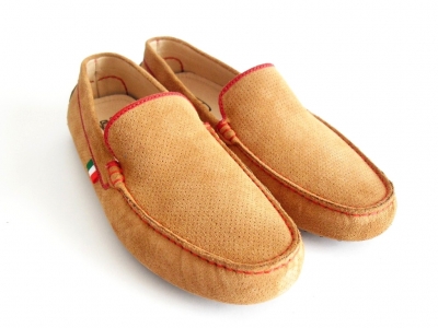 Mocasini barbati LM, cod 1M298, seria ROSSO, maro deschis, piele naturala