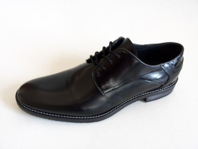Pantofi barbati LM, cod 1P323, seria SIMPLY, negru, piele naturala