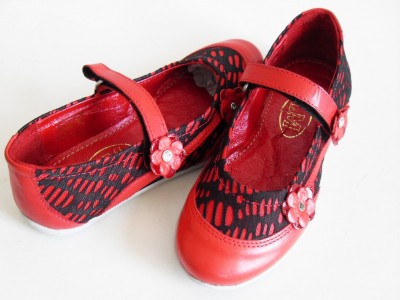 Sandale copii fete LM, cod 6S80, seria FLEUR, rosu, piele naturala