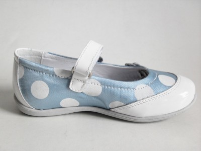 Sandale copii fete LM, cod 6S84, seria FLEUR, alb, piele naturala