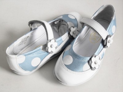 Sandale copii fete LM, cod 6S84, seria FLEUR, alb, piele naturala