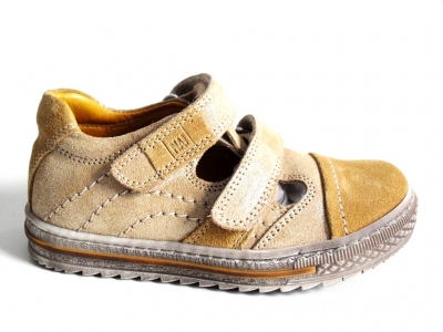 Pantofi sport copii fete LM, cod 6A26, seria SANDY, auriu, piele naturala
