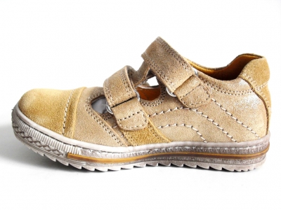 Pantofi sport copii fete LM, cod 6A26, seria SANDY, auriu, piele naturala