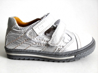 Pantofi sport copii fete LM, cod 6A27, seria SANDY, argintiu, piele naturala