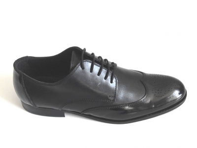 Pantofi barbati LM, cod 1P352, seria ROSSO F, negru, piele naturala