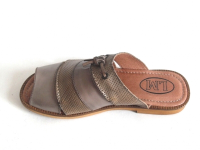 Sandale barbati LM, cod 1S60, seria BREEZE, gri, piele naturala