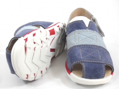 Sandale copii LM, cod 3S85, seria TOTTO, albastru, piele naturala