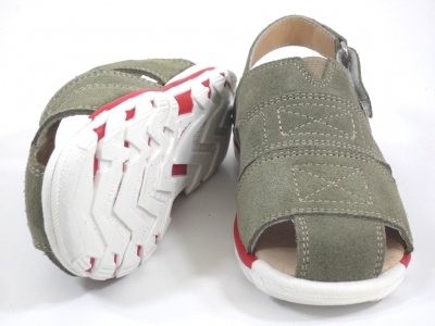 Sandale copii LM, cod 3S86, seria TOTTO, olive, piele naturala