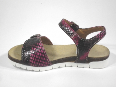 Sandale copii fete LM, cod 6S86, seria ELSA, rosu, piele naturala