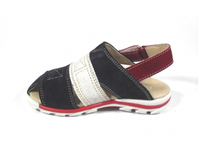 Sandale copii LM, cod 3S92, seria TOTTO, negru, piele naturala