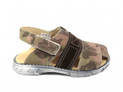 Sandale copii LM, cod 3S95, seria TOTTO, army, piele naturala