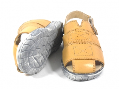 Sandale copii LM, cod 3S96, seria TOTTO, maro deschis, piele naturala