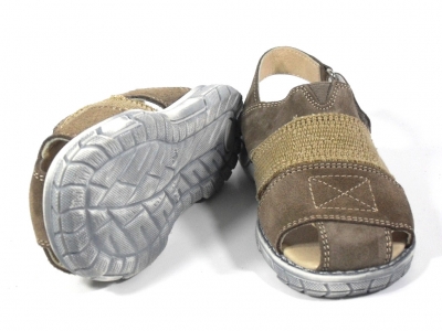 Sandale copii LM, cod 3S98, seria TOTTO, maro, piele naturala