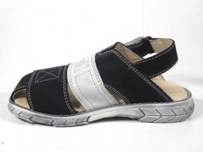 Sandale copii LM, cod 3S101, seria TOTTO, negru, piele naturala