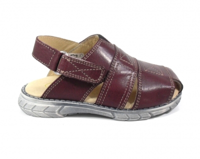 Sandale copii LM, cod 3S122, seria TOTTO, bordo, piele naturala