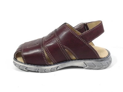Sandale copii LM, cod 3S122, seria TOTTO, bordo, piele naturala