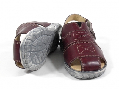Sandale copii LM, cod 3S122, seria TOTTO, bordo, piele naturala