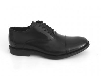Pantofi barbati LM, cod 1P407, seria SPOSO, negru, piele naturala
