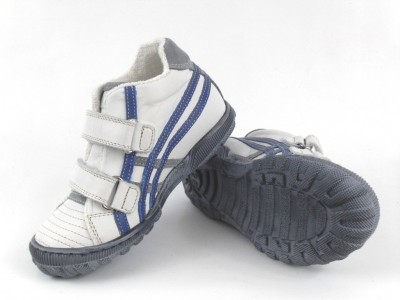 Pantofi sport copii LM, cod 3A267, seria TRIP SKY, alb, piele naturala