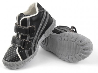 Pantofi sport copii fete LM, cod 6A32, seria TRIP SKY, negru, piele naturala