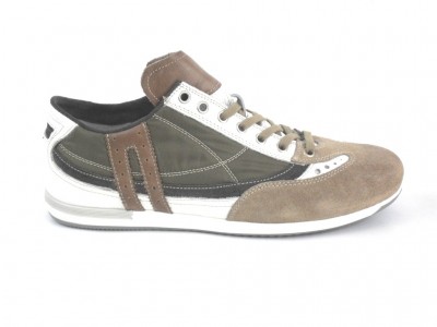 Pantofi sport barbati LM, cod 1A404, seria FOX, olive, piele naturala