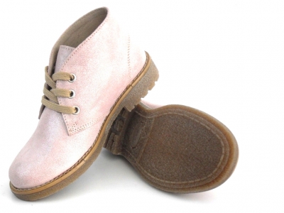 Ghete copii fete LM, cod 6G72, seria CREP, roz, piele naturala