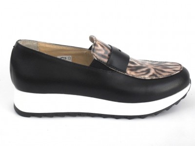 Pantofi sport femei LM, cod 2A179, seria SABI G, negru, piele naturala