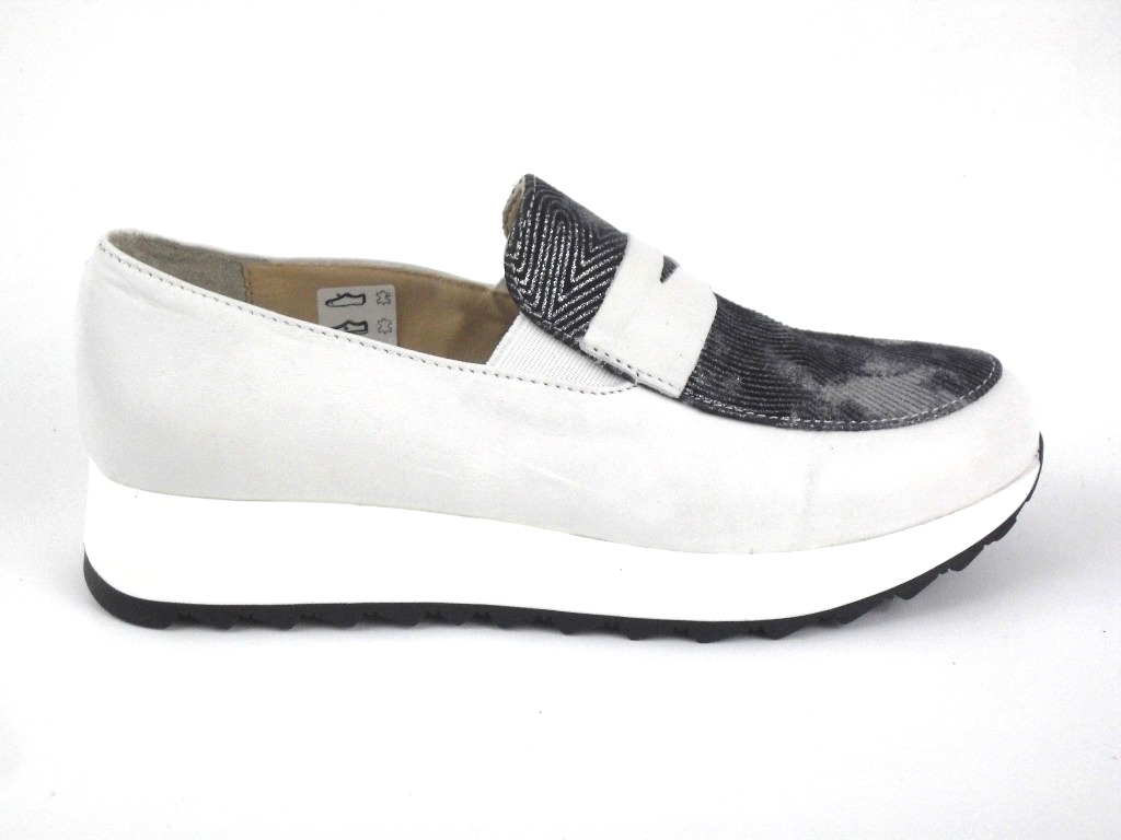 Joint detection axis Pantofi sport femei LM, cod 2A188, seria SABI G, alb, piele naturală