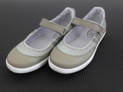 Pantofi copii fete LM, cod 6P109, seria KITTY, gri, piele naturala