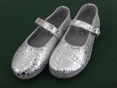 Pantofi copii fete LM, cod 6P114, seria PAMY, argintiu, piele naturala