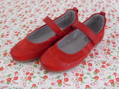 Pantofi copii fete LM, cod 6P125, seria KITTY, rosu, piele naturala