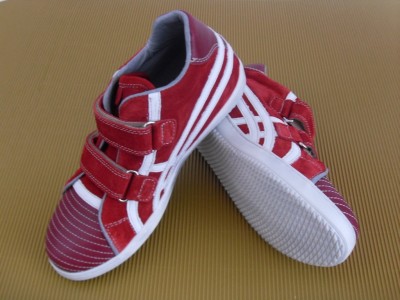 Pantofi sport adulti LM, cod 4A43, seria TRIP SKY, rosu, piele naturala