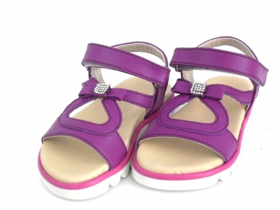 Sandale copii fete LM, cod 6S99, seria ELSA, mov, piele naturala