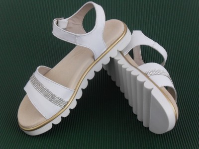 Sandale copii fete LM, cod 6S101, seria ELSA, alb, piele naturala