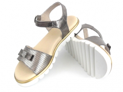 Sandale copii fete LM, cod 6S102, seria ELSA, bronz, piele naturala