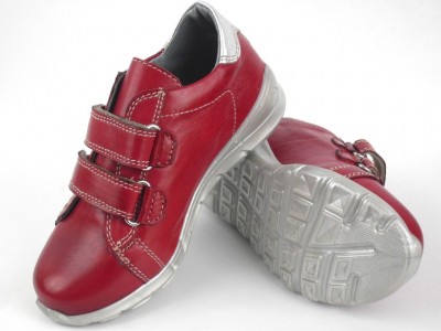 Pantofi sport copii LM, cod 3A312, seria ANDOS SKY, rosu, piele naturala