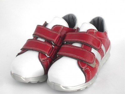 Pantofi sport copii LM, cod 3A322, seria ANDOS SKY, rosu, piele naturala