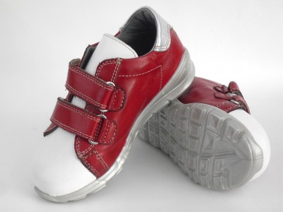 Pantofi sport copii LM, cod 3A322, seria ANDOS SKY, rosu, piele naturala