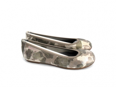 Pantofi femei LM, cod 2P308, seria RAINBOW NEW, khaki, piele naturala