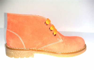 Ghete copii fete LM, cod 6G90, seria CREP, portocaliu, piele naturala