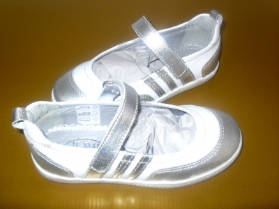 Pantofi copii fete LM, cod 6P161, seria KITTY, argintiu, piele naturala