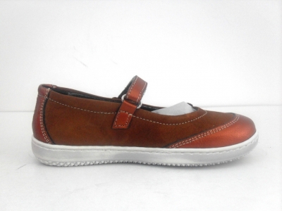 Pantofi copii fete LM, cod 6P177, seria FLEUR, caramiziu, piele naturala