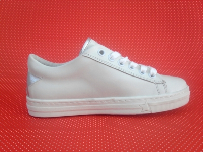 Pantofi sport copii LM, cod 3A344, seria SUPER STAR, alb, piele naturala