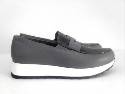 Pantofi sport femei LM, cod 2A239, seria SABI G, gri, piele naturala