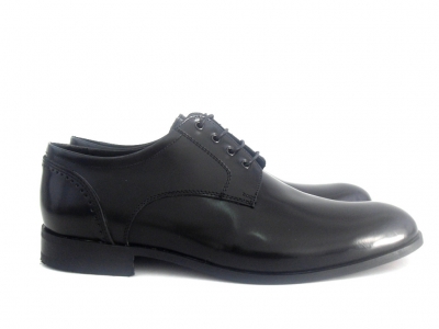 Pantofi barbati LM, cod 1P503, seria ALAN P, negru, piele naturala