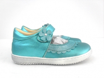 Pantofi copii fete LM, cod 6P203, seria PAMY, verde sea, piele naturala